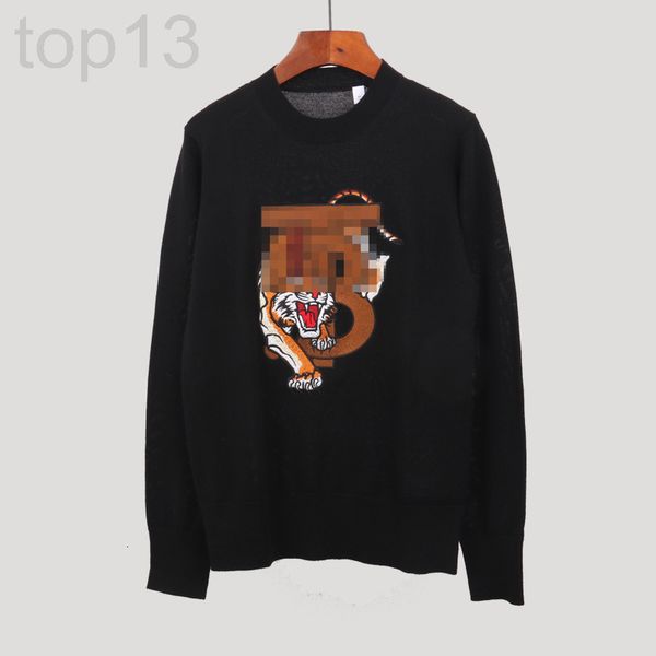 men's sweaters designer 22 years early spring new year's day tiger embroidered wool sweater b1 couple's men's and women&, White;black
men's sweaters designer 22 years early spring new year's day tiger embroidered wool sweater b1 couple's men's and women&, White;black