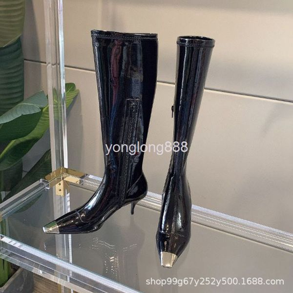 boots autumn and winter lacquered leather boots children's high heels below the knee long versatile martin women's, Black
boots autumn and winter lacquered leather boots children's high heels below the knee long versatile martin women's, Black