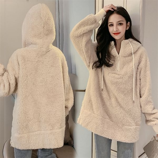 qiu dong lambs mao wei han edition loose clothing female hedge fuzzy female long hooded students lambs wool coat t200904, Black
qiu dong lambs mao wei han edition loose clothing female hedge fuzzy female long hooded students lambs wool coat t200904, Black