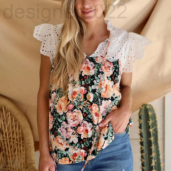 women's polos designer summer fashion print v-neck sleeveless lace stitching casual shirt t-shirt women om9984 0bjz, White
women's polos designer summer fashion print v-neck sleeveless lace stitching casual shirt t-shirt women om9984 0bjz, White
