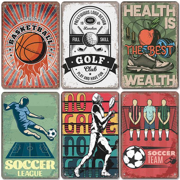 basketball golf football poster vintage metal plaque signs sports metal tin plate bar pub gym home wall decoration
basketball golf football poster vintage metal plaque signs sports metal tin plate bar pub gym home wall decoration