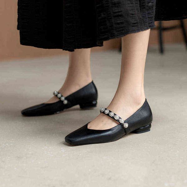 dress shoes women casual pumps genuine leather square toe cross-tied round heels spring summer prom dancing woman 220318, Black
dress shoes women casual pumps genuine leather square toe cross-tied round heels spring summer prom dancing woman 220318, Black