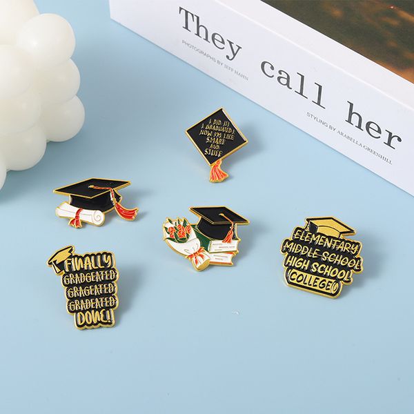 graduation season pins metal commemorative badge electroplating paint brooch uniform dress bra silk scarf buckle hat enamel pin, Gray
graduation season pins metal commemorative badge electroplating paint brooch uniform dress bra silk scarf buckle hat enamel pin, Gray