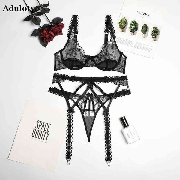 nxy set women' lingerie thin lace delicate embroidery erotic underwear hollow perspective bra garter belt thong 0216, Red;black
nxy set women' lingerie thin lace delicate embroidery erotic underwear hollow perspective bra garter belt thong 0216, Red;black