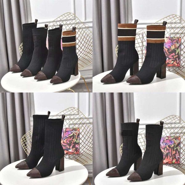 designer socks boots laureate knitted elastic knitting chunky high heels shoes winter party women pointed toes ankle boot lady letter, Black
designer socks boots laureate knitted elastic knitting chunky high heels shoes winter party women pointed toes ankle boot lady letter, Black