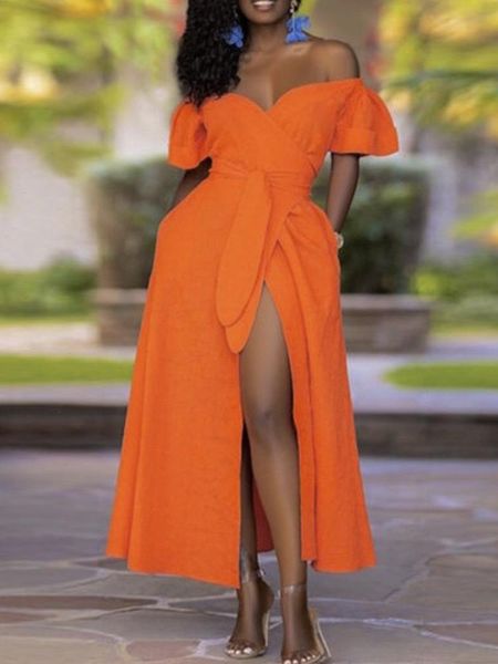 women party off shoulder long dress with waist belt solid irregular diagonal collar high slit fashion celebrate autumn, Black;gray
women party off shoulder long dress with waist belt solid irregular diagonal collar high slit fashion celebrate autumn, Black;gray