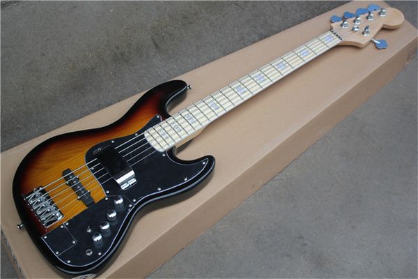 wholesale direct tobacco sunburst 5 strings electric bass guitar with active circuit,maple fretboard,can be customized.
wholesale direct tobacco sunburst 5 strings electric bass guitar with active circuit,maple fretboard,can be customized.