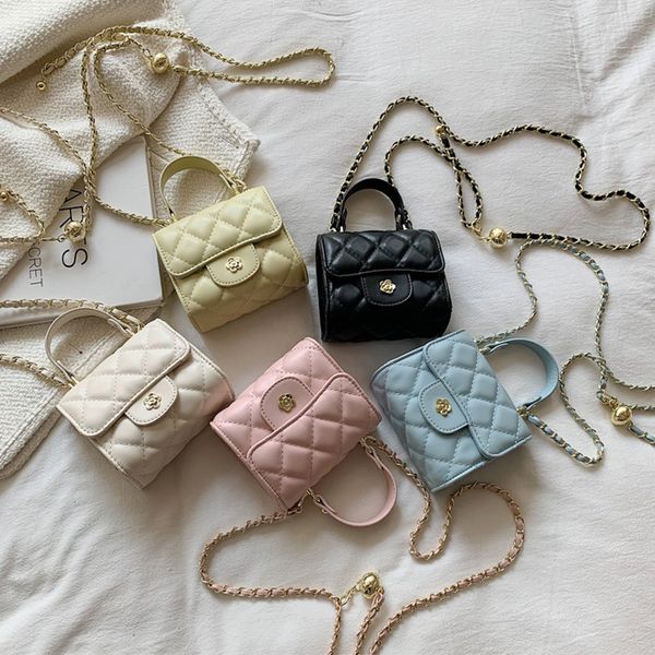 children diamond lattice quilted handbags kids metals flowers chain crossbody square bag girls single shoulder princess bags fashion mini pu, Black
children diamond lattice quilted handbags kids metals flowers chain crossbody square bag girls single shoulder princess bags fashion mini pu, Black