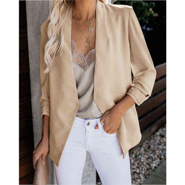 womens fashion solid color blazer personality open front slim fit long sleeve suit jacket vintage office ladies coat outerwear l220714, White;black
womens fashion solid color blazer personality open front slim fit long sleeve suit jacket vintage office ladies coat outerwear l220714, White;black