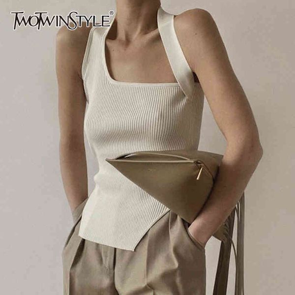 knitted irregular vest for women halter collar sleeveless hollow out summer vests female fashion clothing 210423, White
knitted irregular vest for women halter collar sleeveless hollow out summer vests female fashion clothing 210423, White
