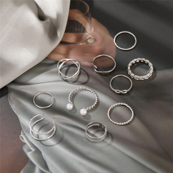10pcs punk gold wide chain rings set for women girls fashion irregular finger thin gift female knuckle jewelry party 220719, Silver
10pcs punk gold wide chain rings set for women girls fashion irregular finger thin gift female knuckle jewelry party 220719, Silver