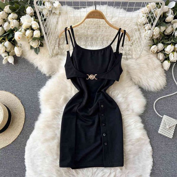 casual dresses suspender sleeveless dress women's summer 2022 style with thin fake two-piece slim french bottomed skirt cbme, Black;gray
casual dresses suspender sleeveless dress women's summer 2022 style with thin fake two-piece slim french bottomed skirt cbme, Black;gray