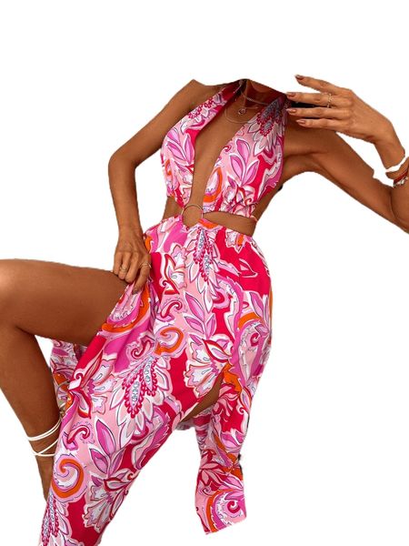 floral and paisley print o-ring linked tie backless split thigh dress g18h#, Black;gray
floral and paisley print o-ring linked tie backless split thigh dress g18h#, Black;gray
