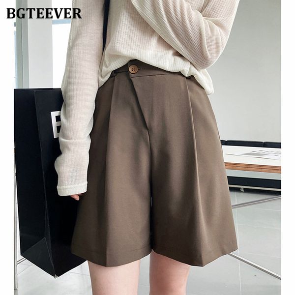 casual loose wide leg shorts for women summer stylish high waist single button female solid shorts ladies half pants, White;black
casual loose wide leg shorts for women summer stylish high waist single button female solid shorts ladies half pants, White;black
