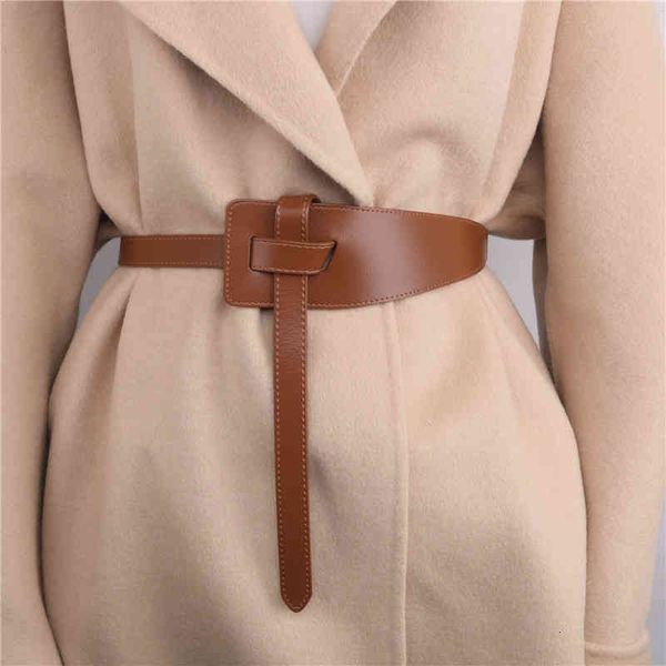belts korean version simple stitching leather irregular knot waist cover women's decorative coat cardigan versatile cowhide belt knps, Black;brown
belts korean version simple stitching leather irregular knot waist cover women's decorative coat cardigan versatile cowhide belt knps, Black;brown