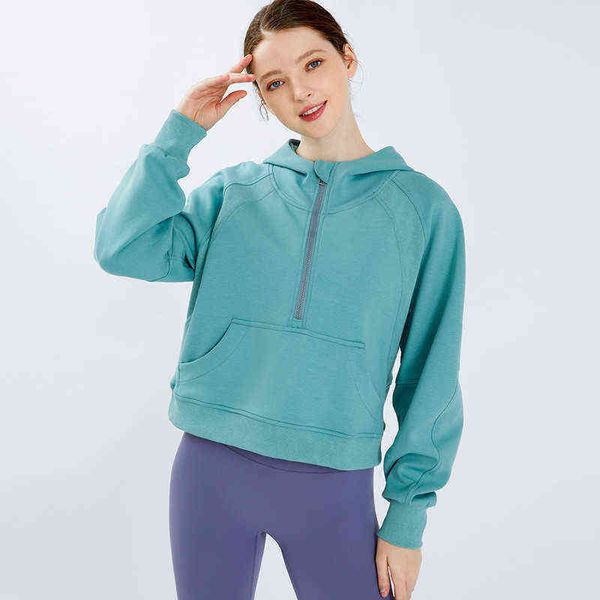 women half-zip hooded sweater sports loose pure cotton casual thick coat long sleeve yoga shirt leisure fitness clothe sexy, Gray
women half-zip hooded sweater sports loose pure cotton casual thick coat long sleeve yoga shirt leisure fitness clothe sexy, Gray