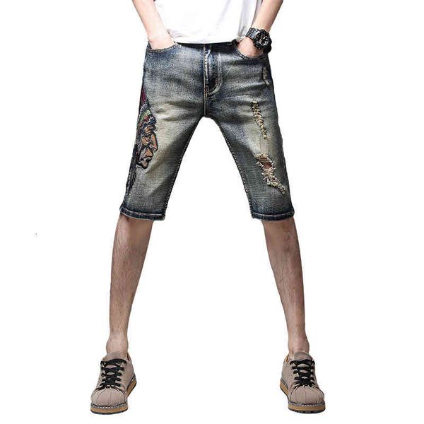 men's jeans summer denim shorts non mainstream men's straight loose large embroidered indian pants 250u, Blue
men's jeans summer denim shorts non mainstream men's straight loose large embroidered indian pants 250u, Blue