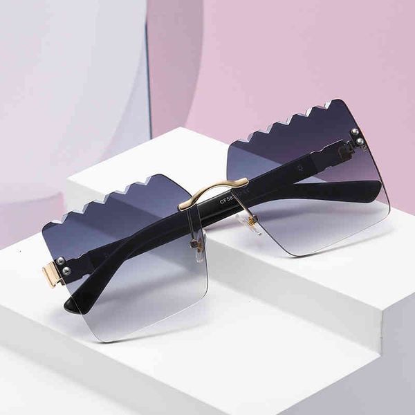 sunglasses female 2022 frameless cut edge personalized sun glasses ieqj, White;black
sunglasses female 2022 frameless cut edge personalized sun glasses ieqj, White;black