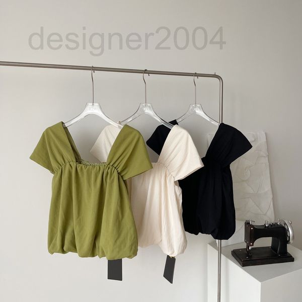women's blouses & shirts designer 2022 summer new small flying sleeve sweet texture shirt women's korean design square neck short, White
women's blouses & shirts designer 2022 summer new small flying sleeve sweet texture shirt women's korean design square neck short, White