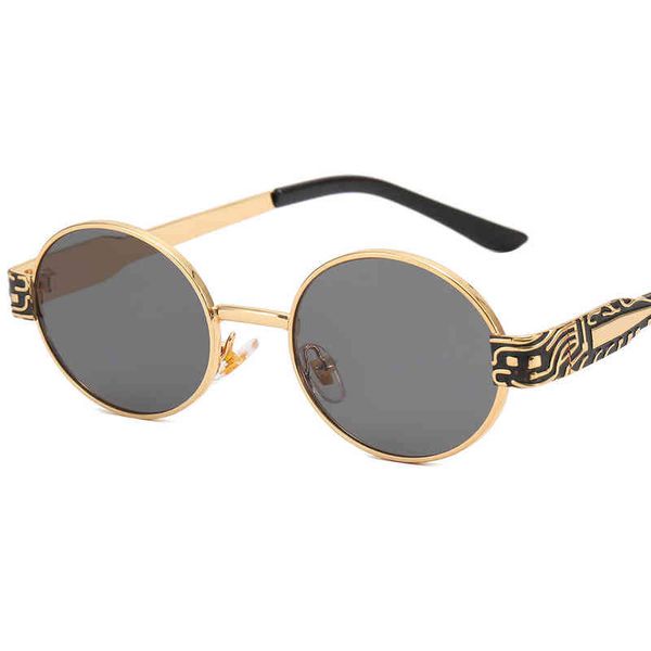 new round fashion sunglass steampunk personalized metal street ins vintage luxury brand design sunglasses uv400, White;black
new round fashion sunglass steampunk personalized metal street ins vintage luxury brand design sunglasses uv400, White;black