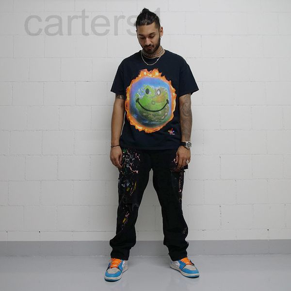men's t-shirts designer travis scott cactus jack fort night smiley face earth print high street loose short sleeve t-shirt llto, White;black
men's t-shirts designer travis scott cactus jack fort night smiley face earth print high street loose short sleeve t-shirt llto, White;black