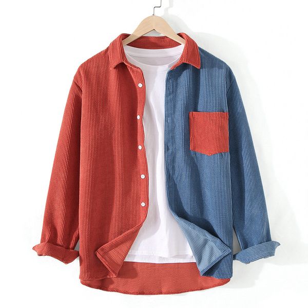 men's casual shirts vintage patchwork shirts men leisure long sleeve lapel camisa loose button chemise s-3xl, White;black
men's casual shirts vintage patchwork shirts men leisure long sleeve lapel camisa loose button chemise s-3xl, White;black