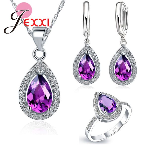 elegant jexxi original wedding jewelry set water drop pendant necklace earrings rings aaa zircon size 6 7 8 9 220813, Silver
elegant jexxi original wedding jewelry set water drop pendant necklace earrings rings aaa zircon size 6 7 8 9 220813, Silver