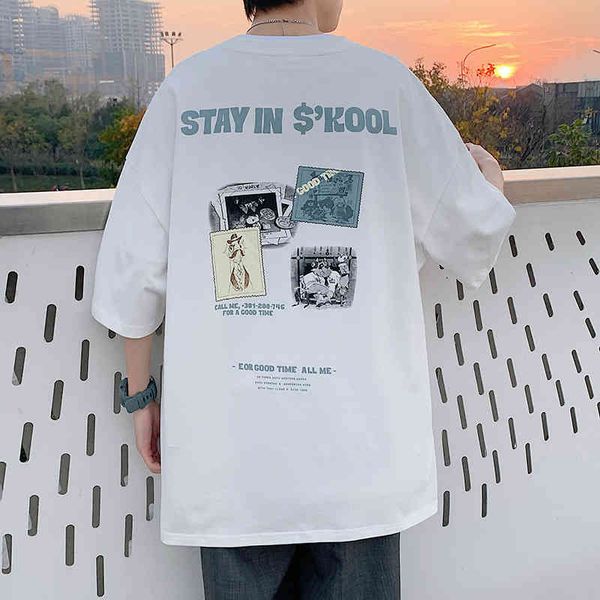 summer short t-shirt men's 2022 new round neck cotton 5-point sleeve bottoming shirt ins fashion label clothes, Black;brown
summer short t-shirt men's 2022 new round neck cotton 5-point sleeve bottoming shirt ins fashion label clothes, Black;brown