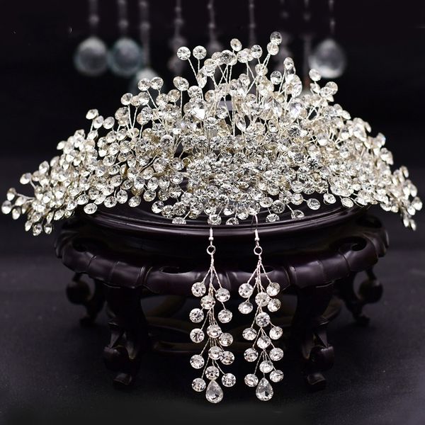 nondiscoloring bridal hair sticks tiaras headpieces for wedding rhinestones jewelery birthday party headdress crown accessories wedding crys, Silver
nondiscoloring bridal hair sticks tiaras headpieces for wedding rhinestones jewelery birthday party headdress crown accessories wedding crys, Silver