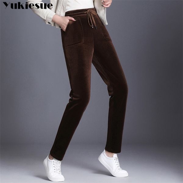 vintage autumn winter thick flcce trousers women high elastic waist casual pants ladies black trousers harem long pants s 6xl 210412, Black;white
vintage autumn winter thick flcce trousers women high elastic waist casual pants ladies black trousers harem long pants s 6xl 210412, Black;white
