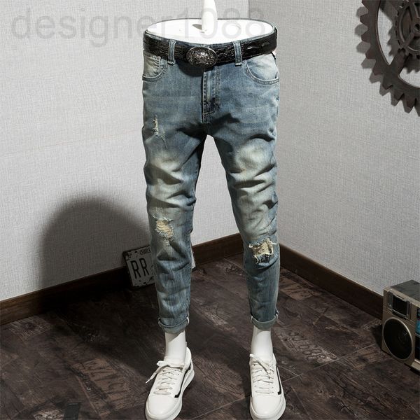 men's jeans designer 2021 spring and summer new pierced small foot slim fit light blue youth personalized long pants are versatile in a
men's jeans designer 2021 spring and summer new pierced small foot slim fit light blue youth personalized long pants are versatile in a