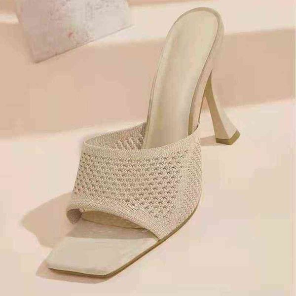 high-heeled slippers women's 2022 summer new large size 36-43 knitted mesh breathable open-toe thin heels ladies slippers, Black
high-heeled slippers women's 2022 summer new large size 36-43 knitted mesh breathable open-toe thin heels ladies slippers, Black