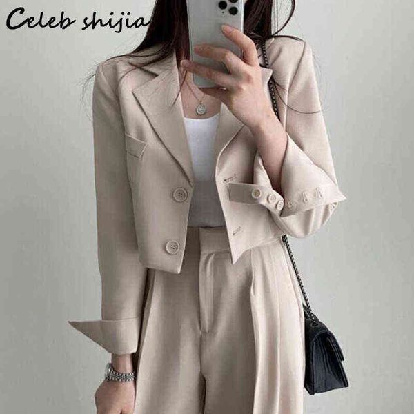 chic elegant blazer high waist pants women korean fashion pant suits apricot elegant business jacket and trousers women street t220729, Gray
chic elegant blazer high waist pants women korean fashion pant suits apricot elegant business jacket and trousers women street t220729, Gray