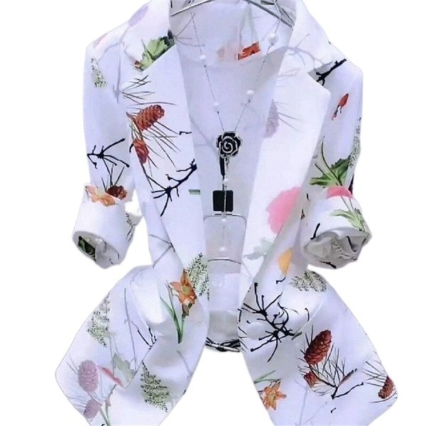 women's blazer street daily going out spring summer regular coat regular fit breathable casual streetwear jacket 3/4 length sleeve flor, White
women's blazer street daily going out spring summer regular coat regular fit breathable casual streetwear jacket 3/4 length sleeve flor, White