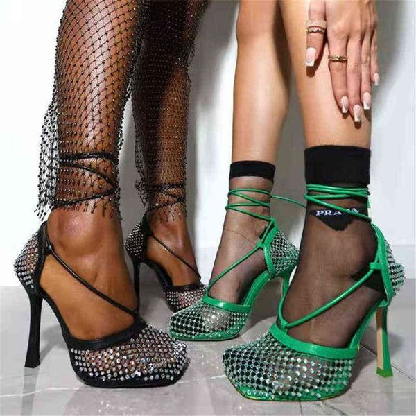 summer new women's sandals rhinestone encrusted stiletto prom pumps cover toe ankle cross lace up square toe ladies sandals t220730, Black
summer new women's sandals rhinestone encrusted stiletto prom pumps cover toe ankle cross lace up square toe ladies sandals t220730, Black