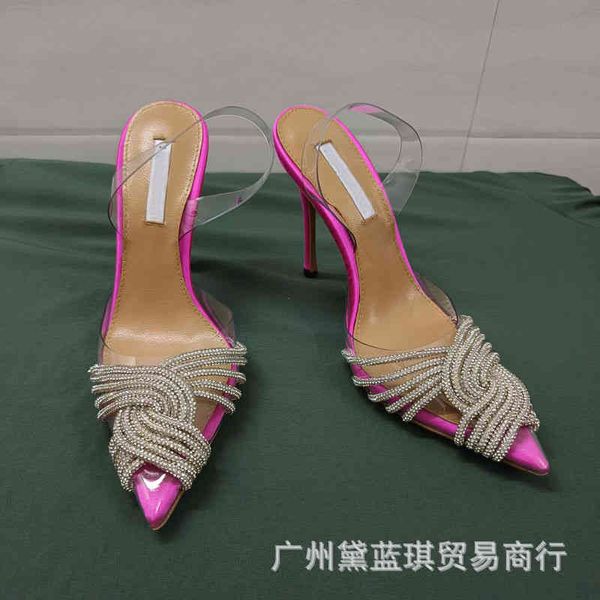 sandals spring and summer transparent pvc film pointed baotou back empty fairy style high-heeled sandals, Black
sandals spring and summer transparent pvc film pointed baotou back empty fairy style high-heeled sandals, Black