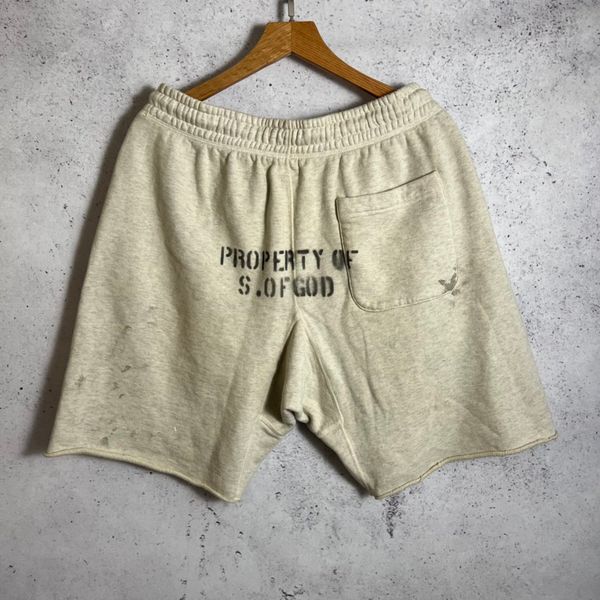 grey high street sweat shorts printed men's and women's shorts