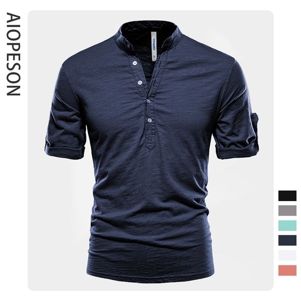 aiopeson stand collar t-shirt men solid color 100% cotton middle sleeve men's t shirts summer quality casual tee shirt male 220414, White;black
aiopeson stand collar t-shirt men solid color 100% cotton middle sleeve men's t shirts summer quality casual tee shirt male 220414, White;black
