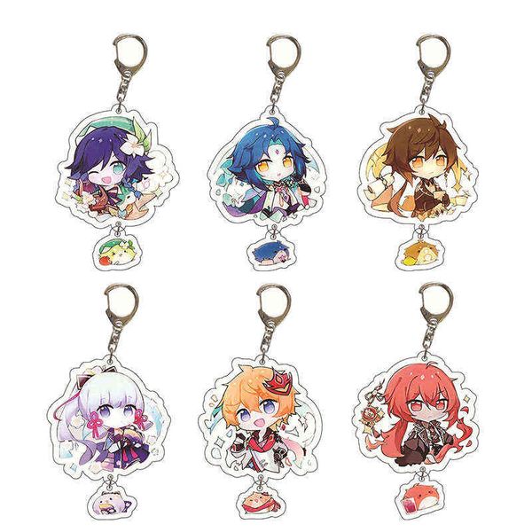 1pc game anime genshin impact keychain traveler amber kaeya figure key chain ring jewelry men bagpack pendant children fans gift y220725, Silver
1pc game anime genshin impact keychain traveler amber kaeya figure key chain ring jewelry men bagpack pendant children fans gift y220725, Silver