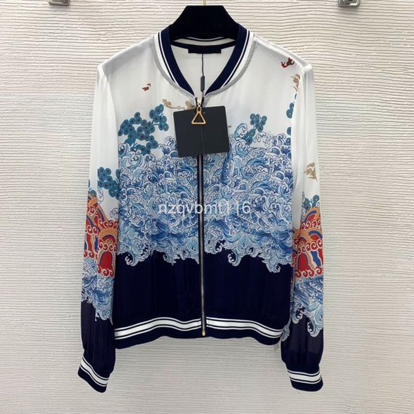 women's jackets 100% silk fashion printed stand collar jacket baseball jacket thin coat, Black;brown
women's jackets 100% silk fashion printed stand collar jacket baseball jacket thin coat, Black;brown