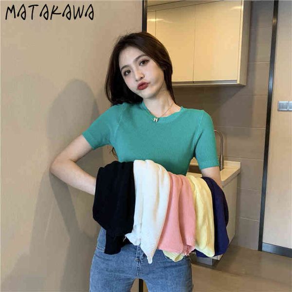 summer knitted chic fashion woman tshirts stretch slim round neck tshirt women bottoming t shirt 210506, White
summer knitted chic fashion woman tshirts stretch slim round neck tshirt women bottoming t shirt 210506, White