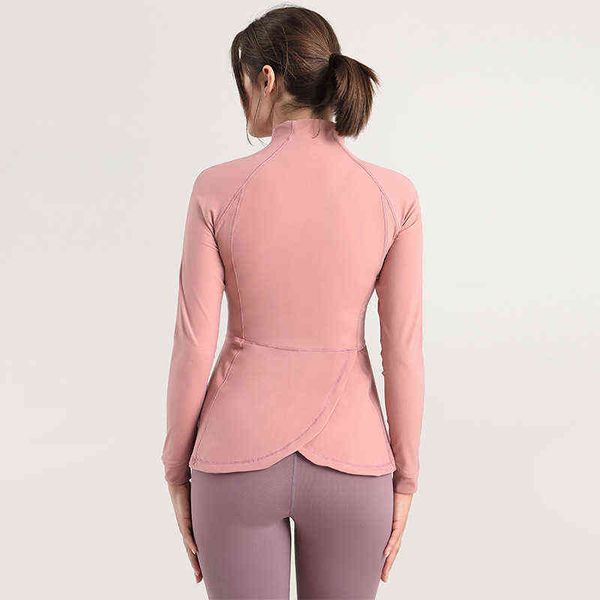 nylon quick drying clothes women's zipper fitness suit yoga tight long sleeve coat, Gray
nylon quick drying clothes women's zipper fitness suit yoga tight long sleeve coat, Gray