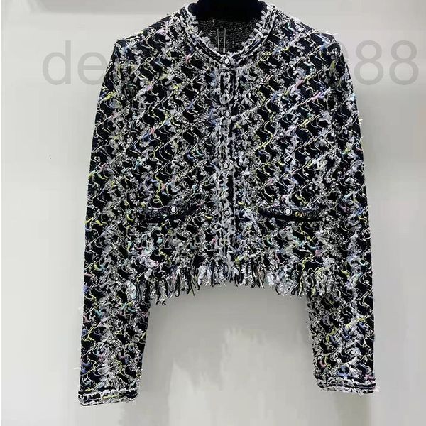 women's sweaters designer 22 new small fragrance sequin round neck tassel cardigan women's heavy industry color woven belt splicin, White;black
women's sweaters designer 22 new small fragrance sequin round neck tassel cardigan women's heavy industry color woven belt splicin, White;black