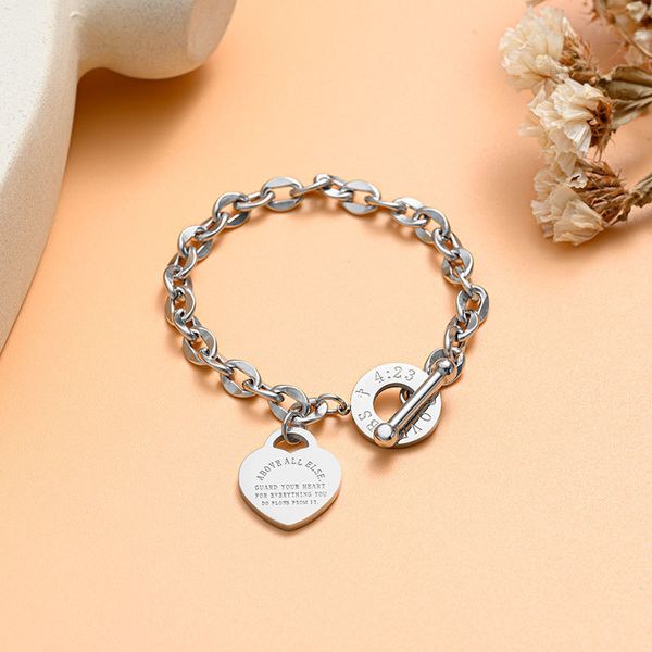 fashion heart charm stainless steel bracelet for women vintage gold plating punk thick chain bracelets luxury jewelry gifts, Black
fashion heart charm stainless steel bracelet for women vintage gold plating punk thick chain bracelets luxury jewelry gifts, Black