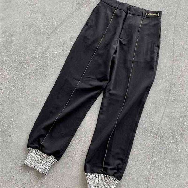 we11done pants men women embroidered welldone track pants trousers streetwear joggers t220803, Black
we11done pants men women embroidered welldone track pants trousers streetwear joggers t220803, Black