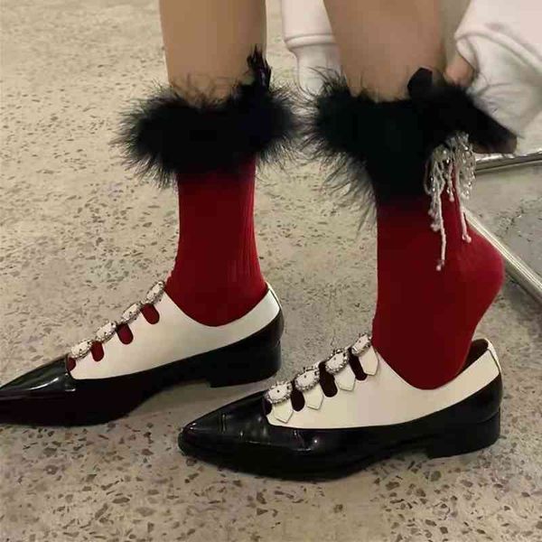 dress shoes patent leather flat bottom small shoes women's spring british pneumatic drill button pointed single low heel 7owg, Black
dress shoes patent leather flat bottom small shoes women's spring british pneumatic drill button pointed single low heel 7owg, Black