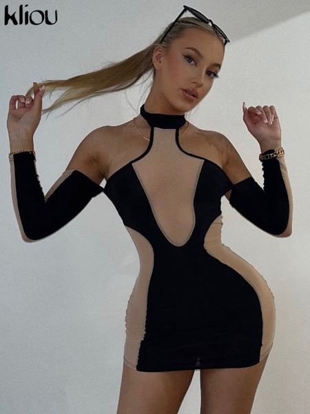 mesh patchwork mini dress women halter off shoulder long sleeve see through body-shaping hip skirt lady clubwear jurk, Black;gray
mesh patchwork mini dress women halter off shoulder long sleeve see through body-shaping hip skirt lady clubwear jurk, Black;gray