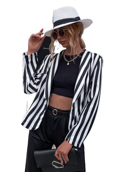 striped shawl collar blazer f2yr#, White
striped shawl collar blazer f2yr#, White