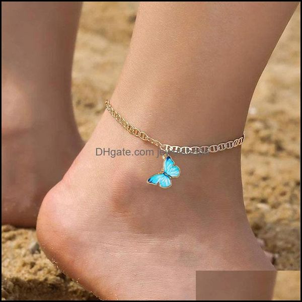 anklets jewelry vintage 18k gold sier plated butterfly dangle anklet for women summer beach foot lover bracelet nice gift fa dhtiz, Red;blue
anklets jewelry vintage 18k gold sier plated butterfly dangle anklet for women summer beach foot lover bracelet nice gift fa dhtiz, Red;blue