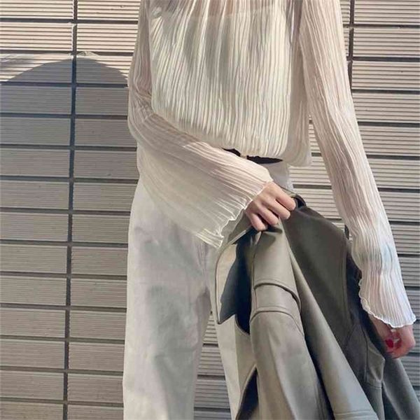 white color lace mesh elegant vintage long sleeve blouse women korean japanese trendy 210416
white color lace mesh elegant vintage long sleeve blouse women korean japanese trendy 210416